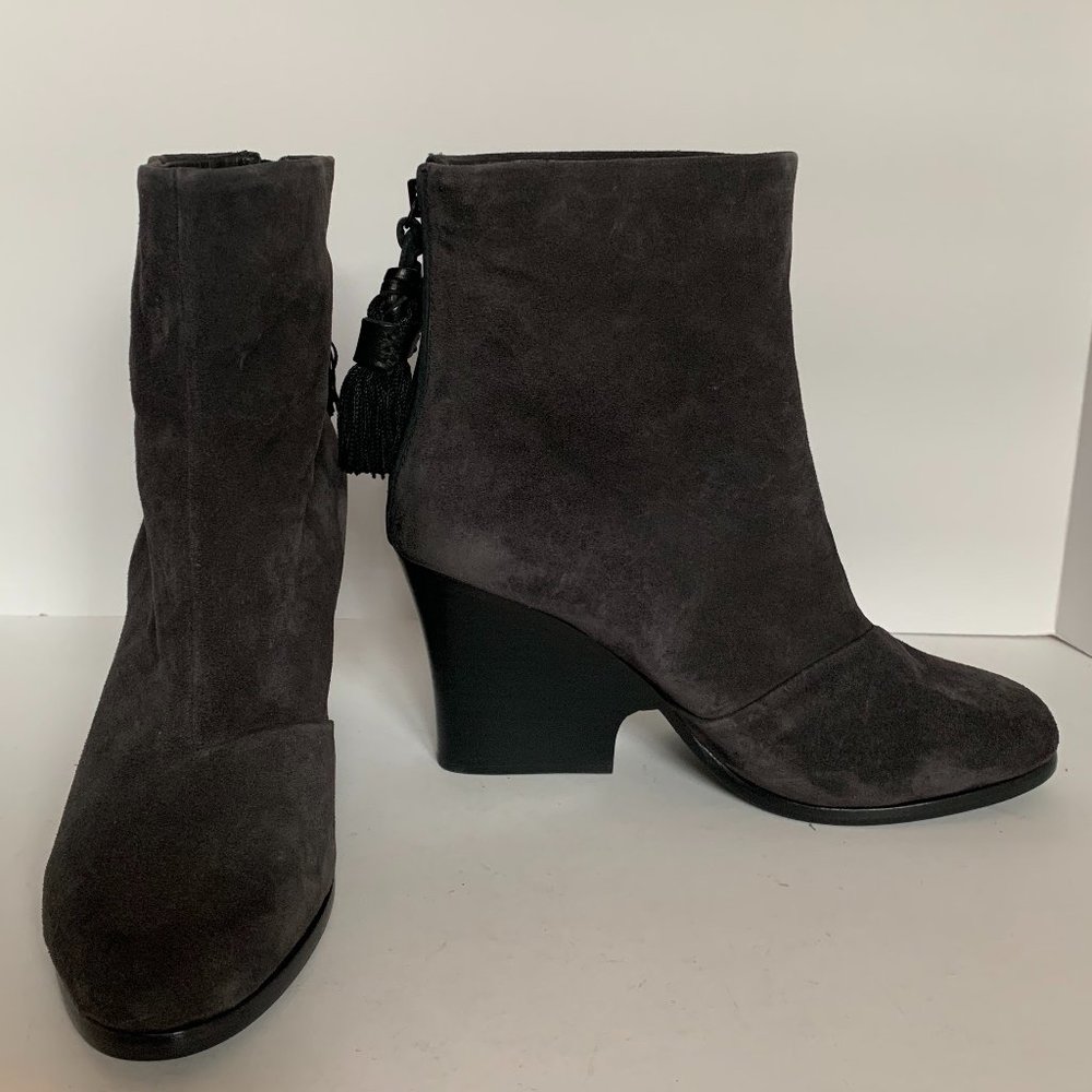 rag & bone Tacita Boot Gray Suede NEW $550 38.5